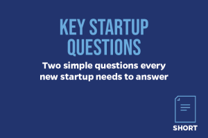 Key startup questions