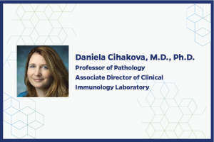 Daniela Cihakova, M.D., Ph.D. Professor of Pathology; Associate Director of Clinical Immunology Laboratory