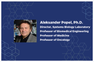 Aleksander Popel, Ph.D. Director, Systems Biology Laboratory Professor of Biomedical Engineering Professor of Medicine Professor of Oncology